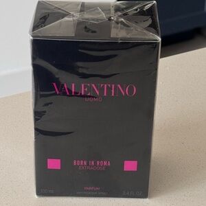 Valentino Uomo Parfum Box - Black with Hot Pink Accents